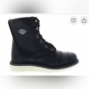 Harley-Davidson Marconi Black Leather Lace-Up Motorcycle Boots